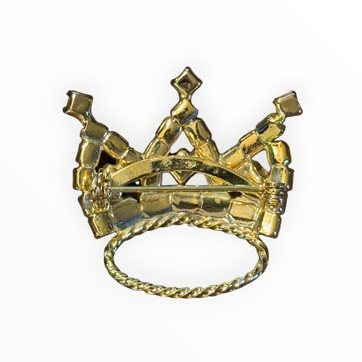 Brooch - Gold-tone Crown Brooch