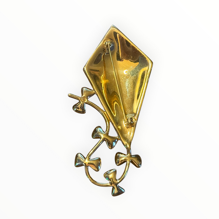 Brooch - Swarovski Crystal Large Kite Pin Swan Logo