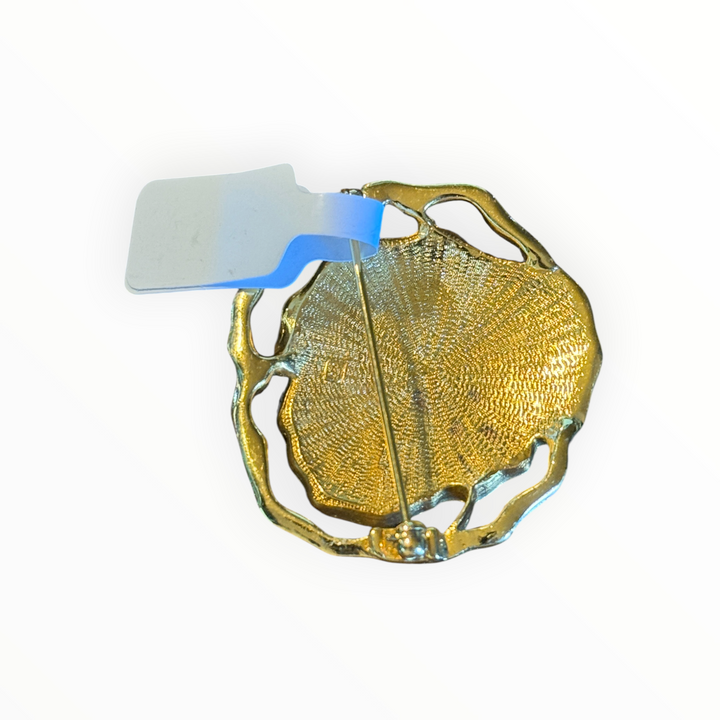 Brooch -  Avon "Full Bloom" Gold-tone and Enamel Pansy Brooch
