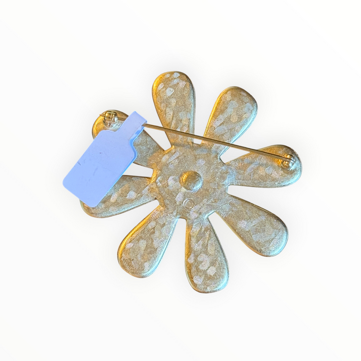 Brooch -  Large Enamel Flower Brooch