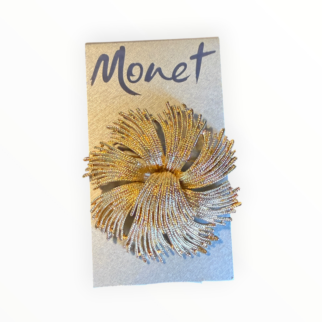 Brooch -  Large Monet Gold tone Cordelia Brooch
