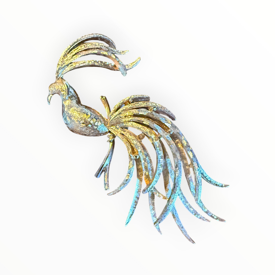 Brooch -  Avon Goldtone Bird of Paradise Brooch