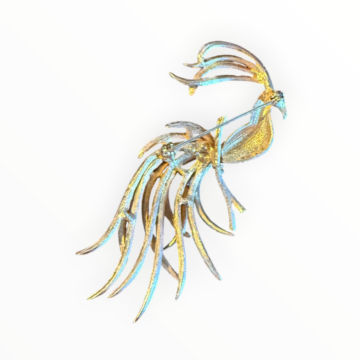 Brooch -  Avon Goldtone Bird of Paradise Brooch