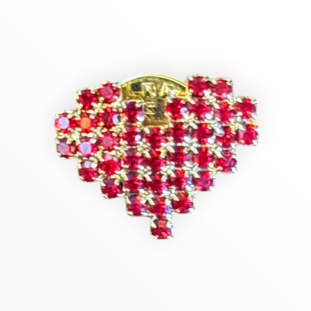 Brooch - Vintage Rhinestone Heart Brooch