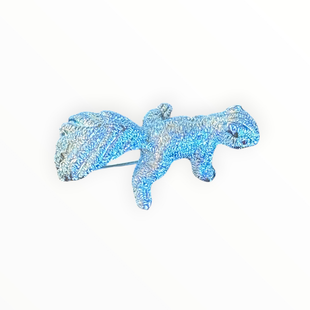 Brooch - Monet Silver Tone 3D Figural Animal Squirrel Brooch