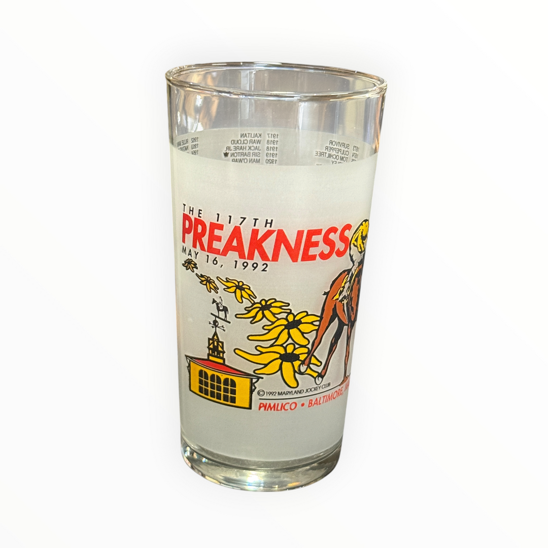 Preakness Glassware - 1992 117th