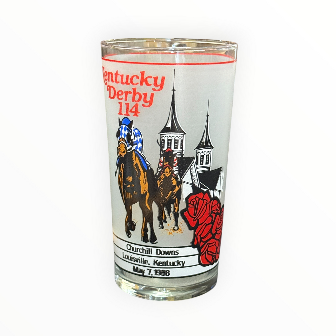 Kentucky Derby 114th 1988 Kentucky Derby Run for the Roses Mint Julep Glass