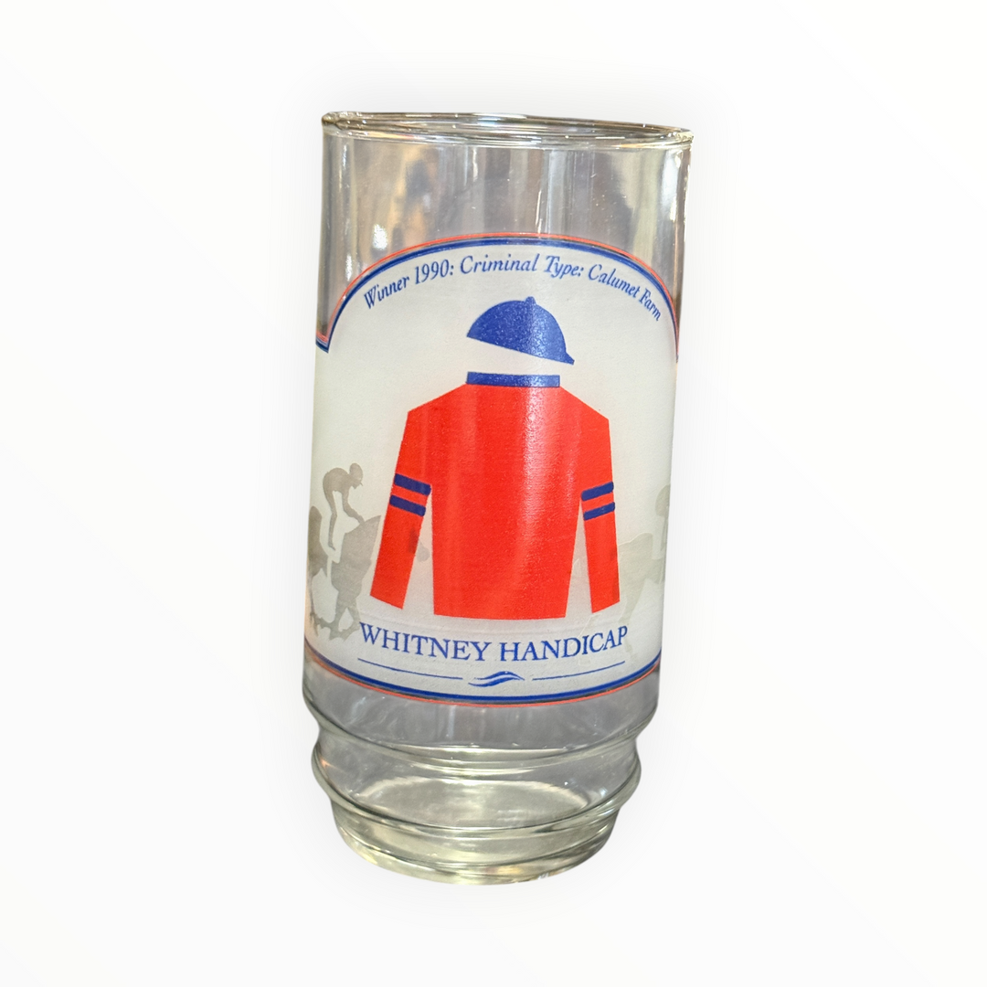 Kentucky Derby 1990 Whitney Handicap Glass Winner Criminal Type Saratoga Racetrack SGA