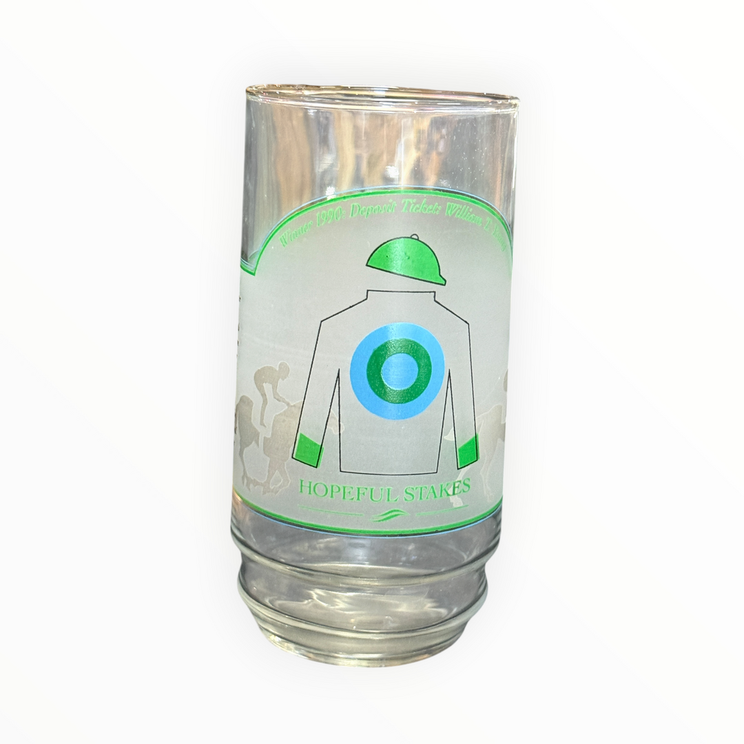 Saratoga Race Track Hopeful Stakes Glass Vintage 1990