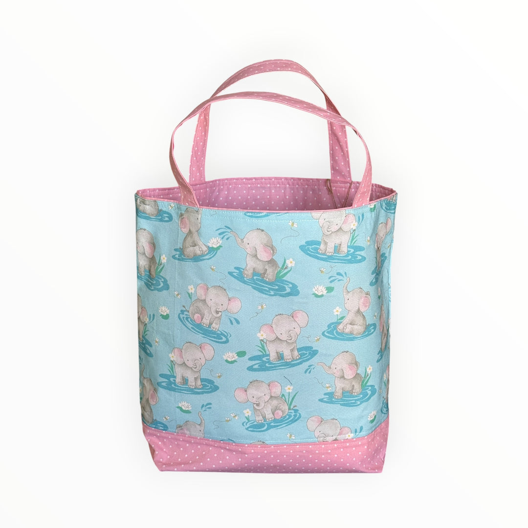 Vintage Stitches Tote Bag - Baby Elephant