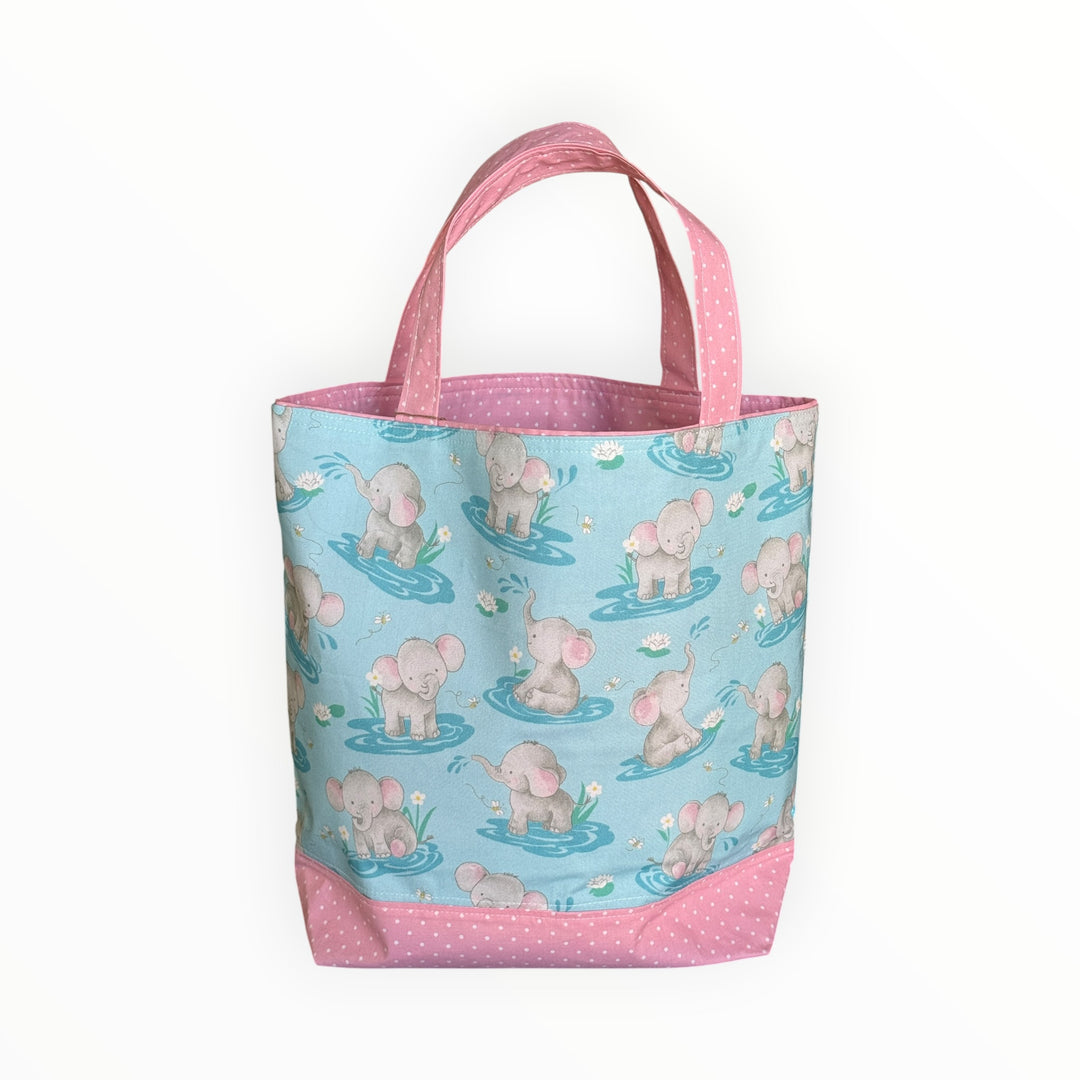 Vintage Stitches Tote Bag - Baby Elephant