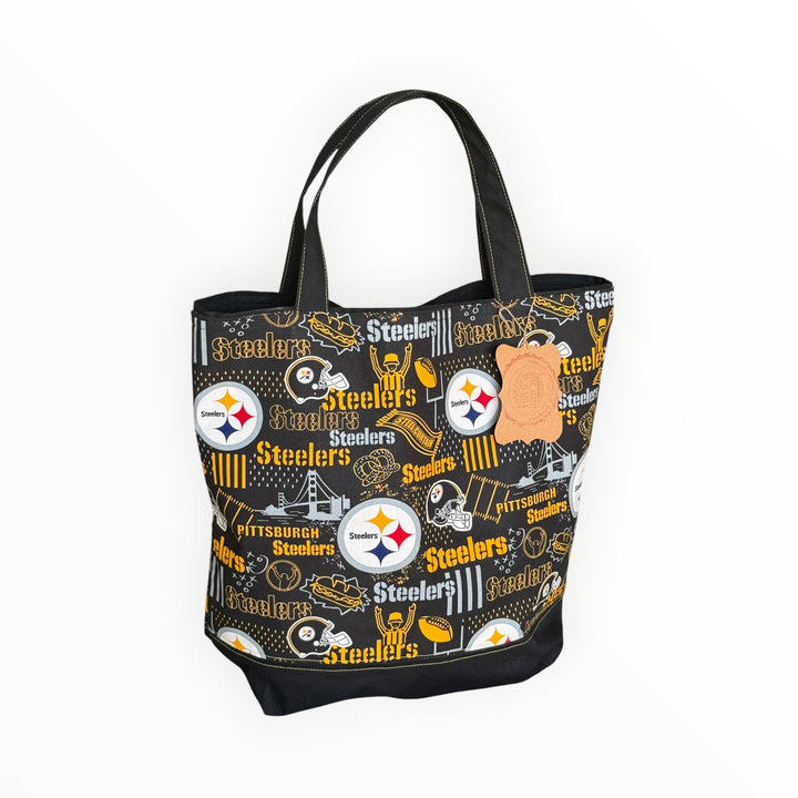 Vintage Stitches Tote Bag - Pittsburgh Steelers Black
