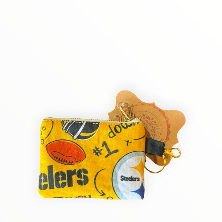 Vintage Stitches Change Purse - Pittsburgh Steelers Yellow