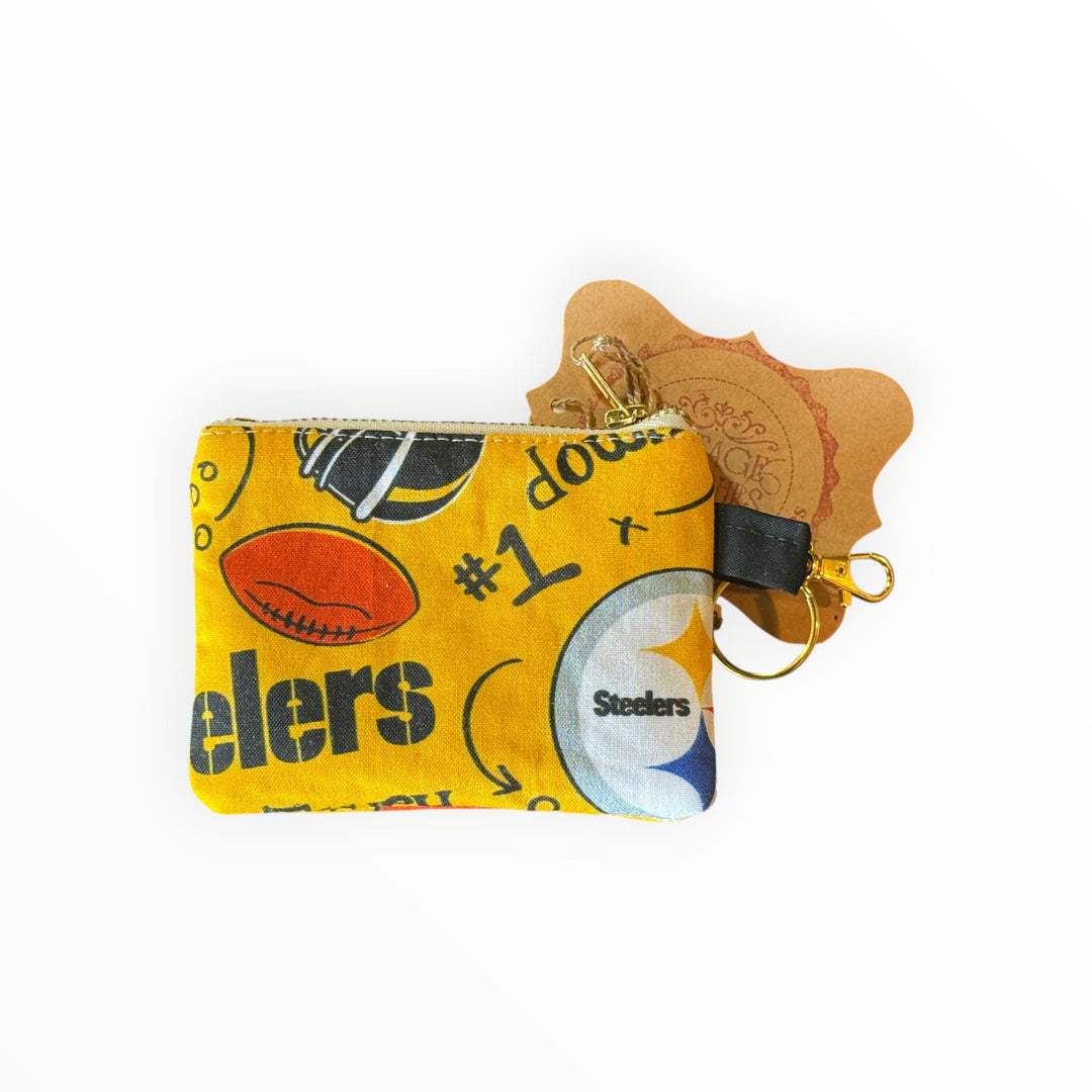 Vintage Stitches Change Purse - Pittsburgh Steelers Yellow