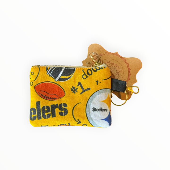 Vintage Stitches Change Purse - Pittsburgh Steelers Yellow