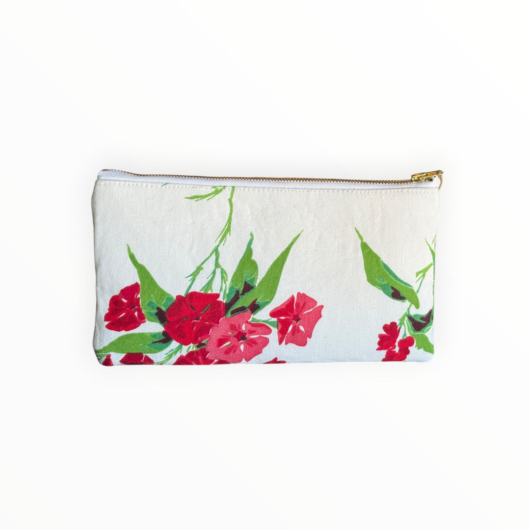 Vintage Stitches Zippered Pouch - Floral 