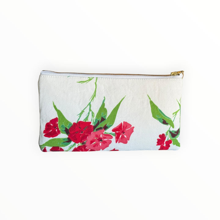 Vintage Stitches Zippered Pouch - Floral 