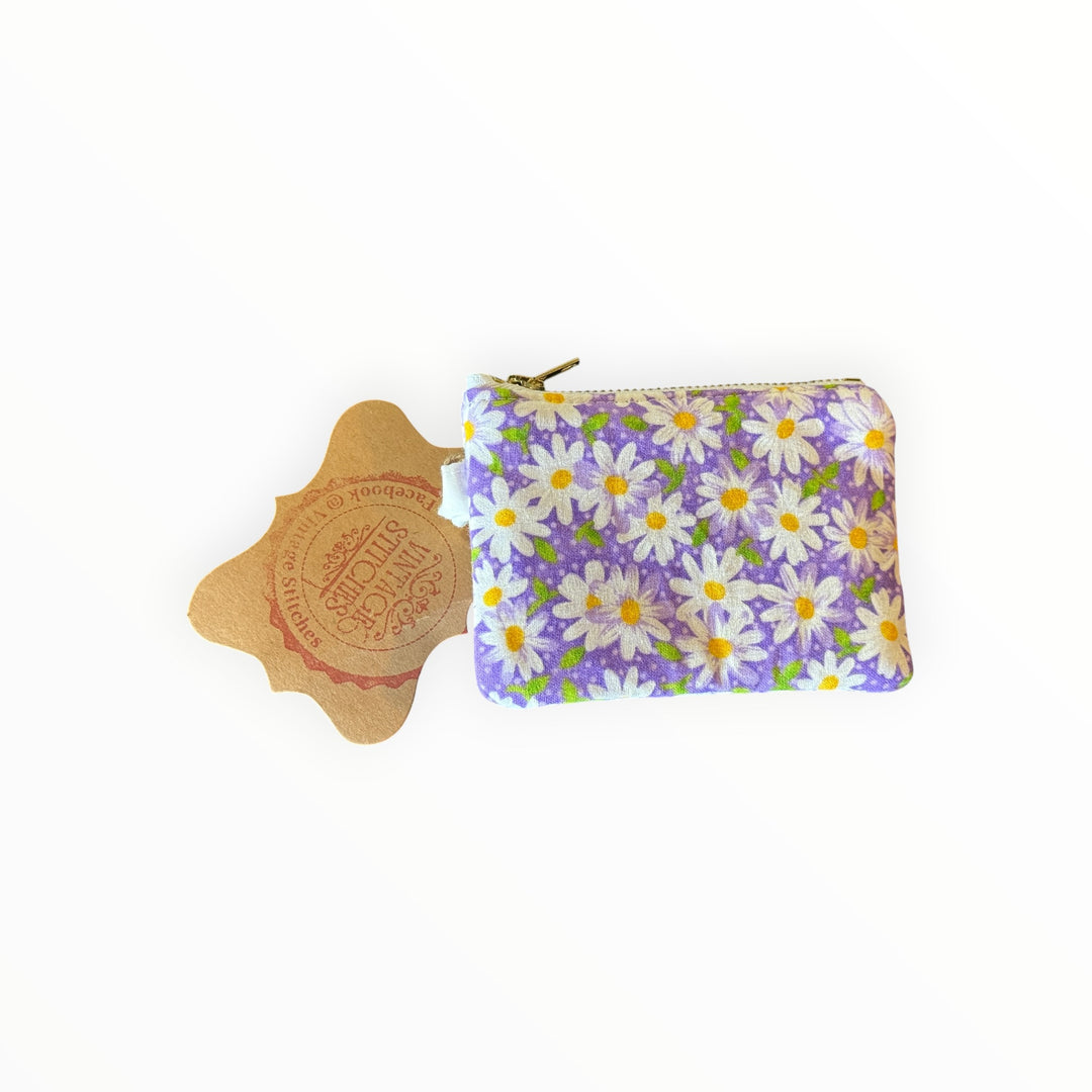 Vintage Stitches Change Purse - Floral 