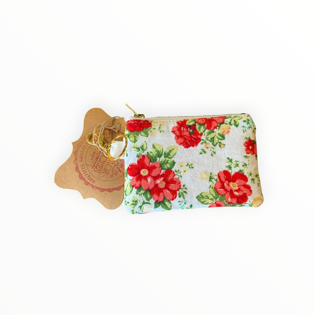 Vintage Stitches Change Purse - Floral 