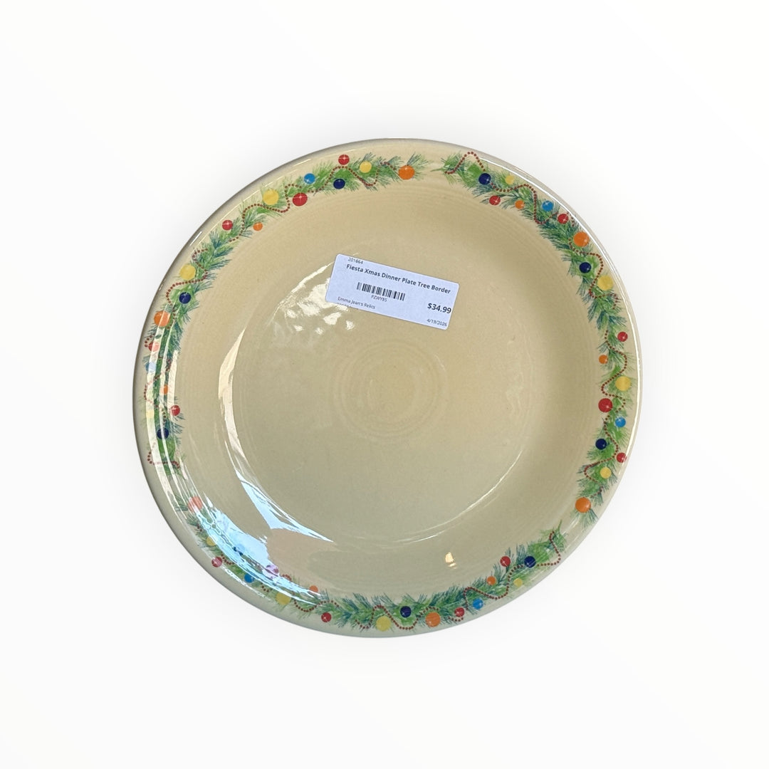 Fiestaware Christmas - Dinner Plate Tree Border