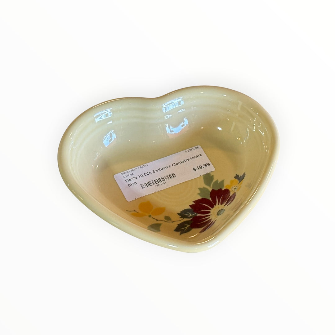 Fiestaware HLCCA Exclusive Clematis Heart Dish