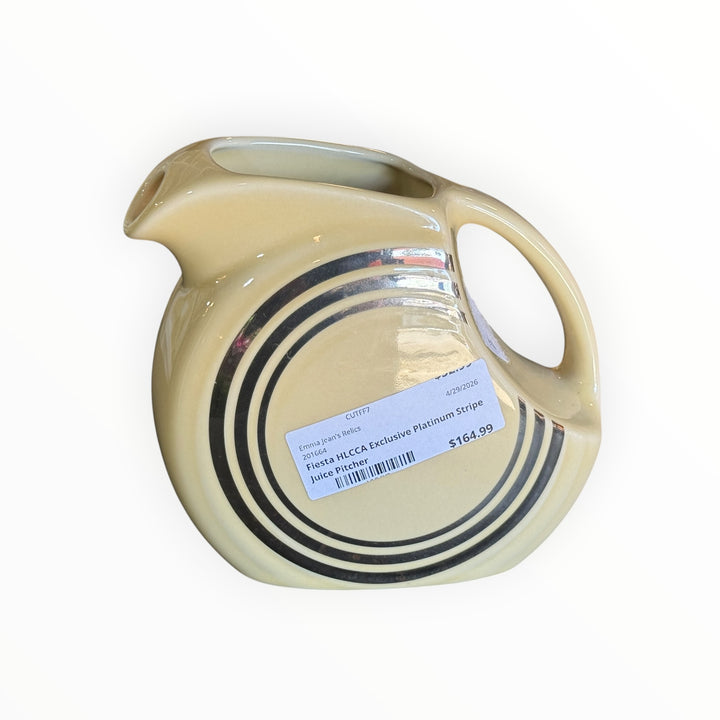 Fiestaware HLCCA Exclusive Platinum Stripe Juice Pitcher