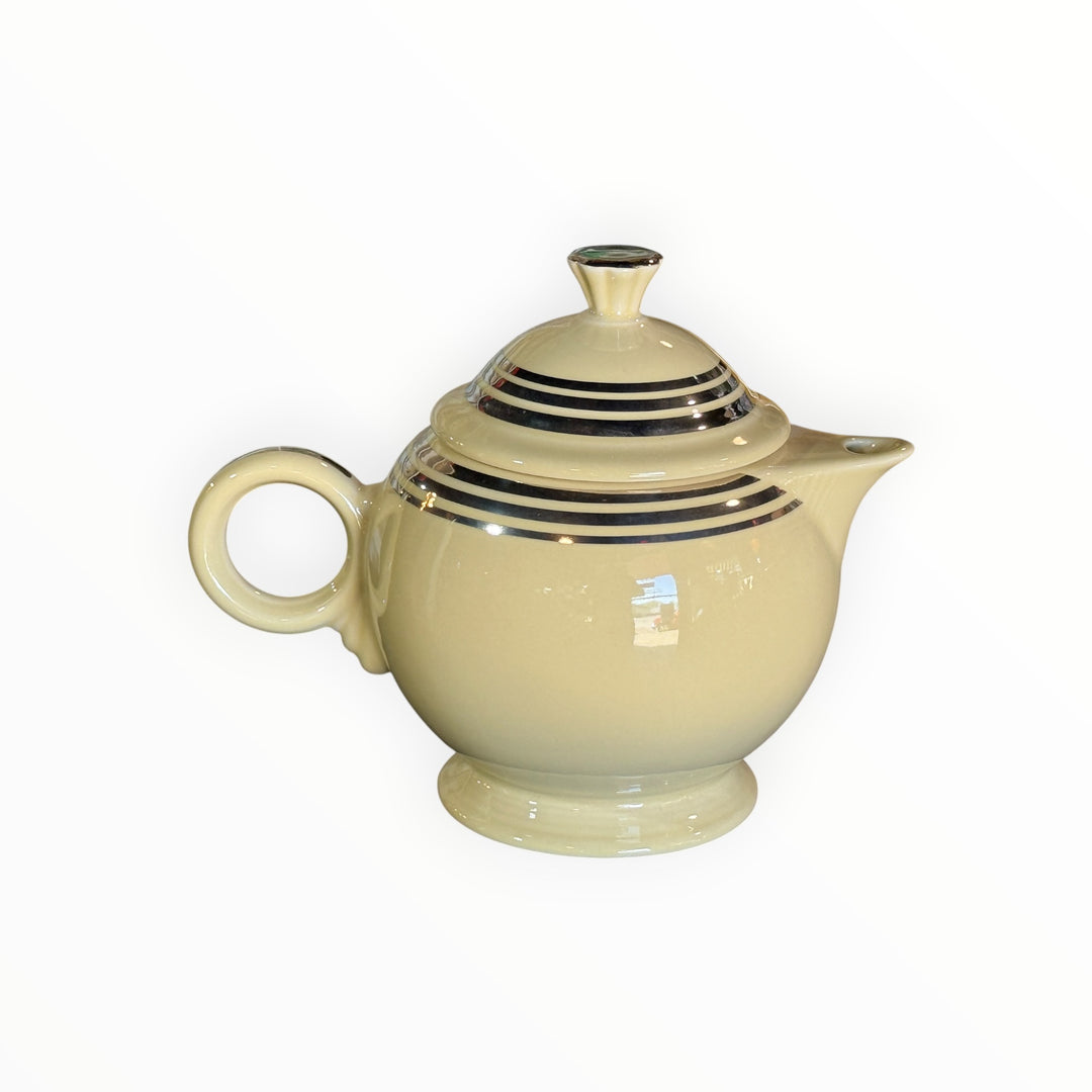 Fiestaware HLCCA Exclusive Platinum Stripe Tea Pot