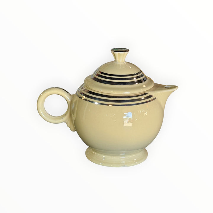 Fiestaware HLCCA Exclusive Platinum Stripe Tea Pot
