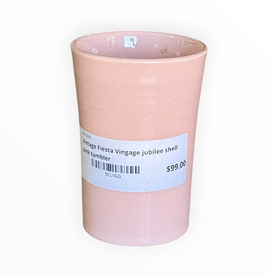 Fiestaware Vintage Jubilee Shell Pink Tumbler
