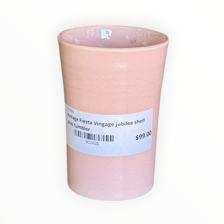 Fiestaware Vintage Jubilee Shell Pink Tumbler