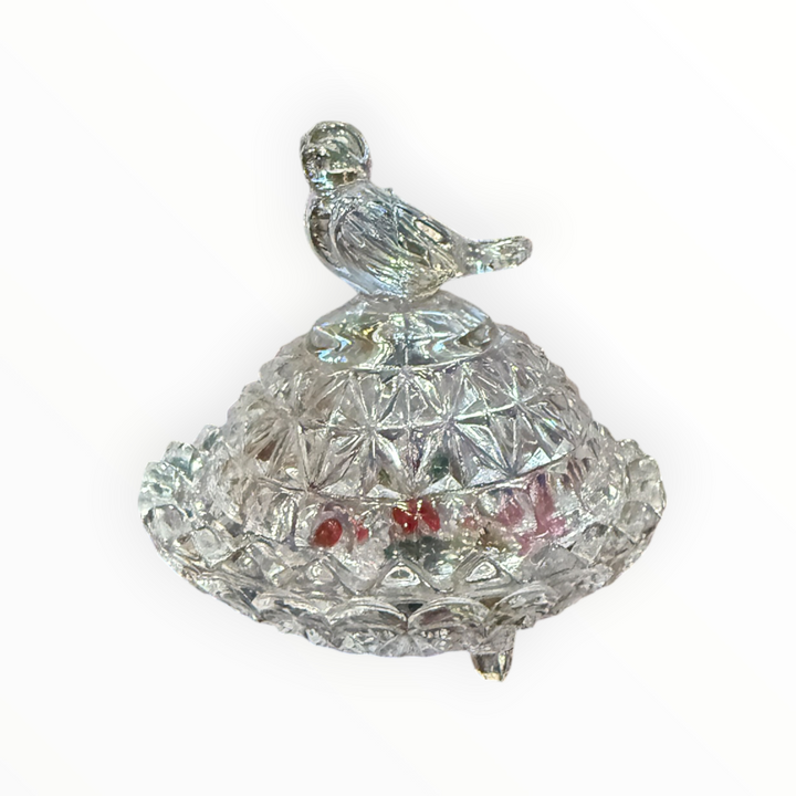 Hofbauer Byrdes Bird Crystal Salt Celler Trinket Dish