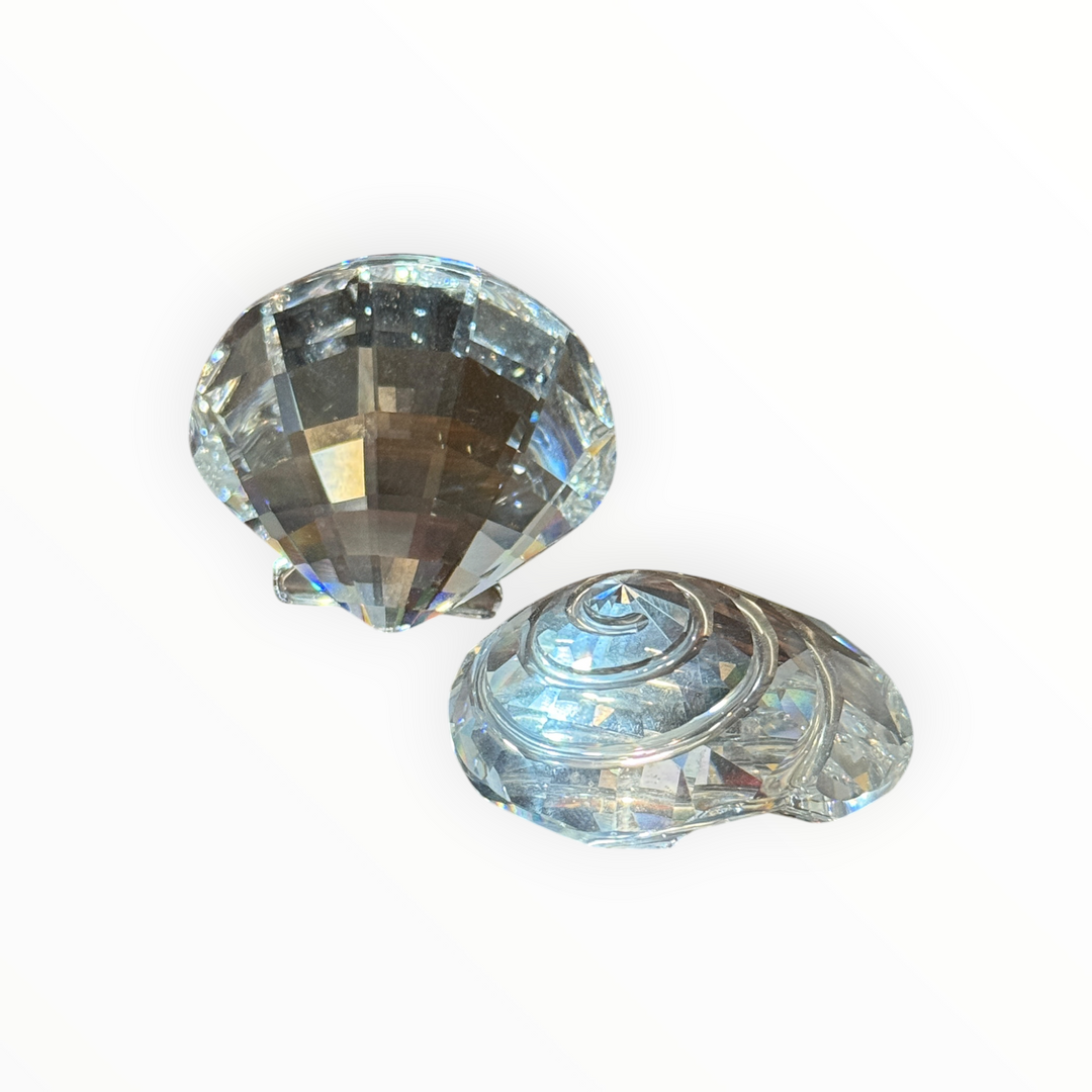 Swarovski Crystal Oyster &amp; Spiral Shell Set