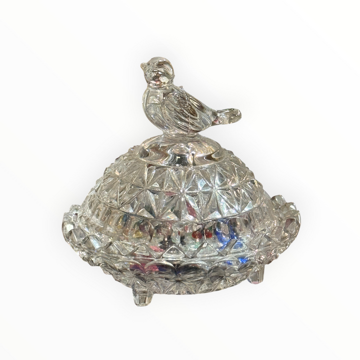 Hofbauer Byrdes Bird Crystal Salt Celler Trinket Dish