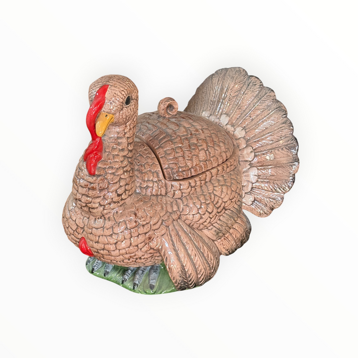 Large Handmade Turkey Cookie Jar