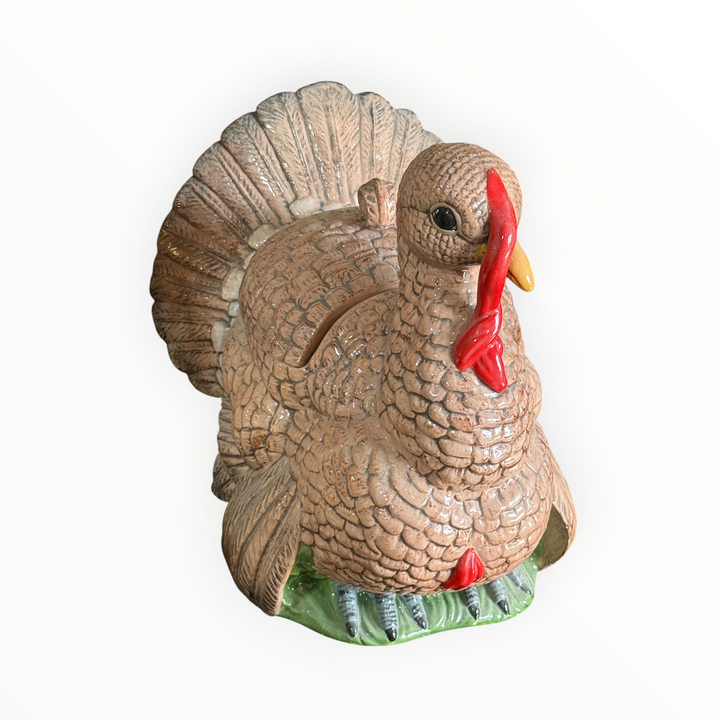 Large Handmade Turkey Cookie Jar