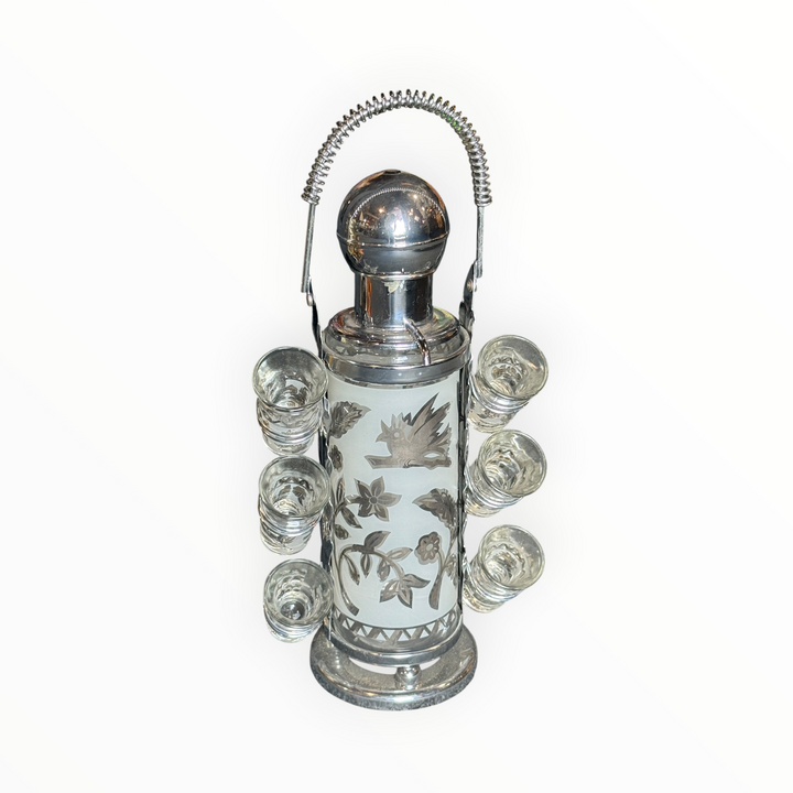 1940s Glenshaw Decanter with 6 Shot Glasses