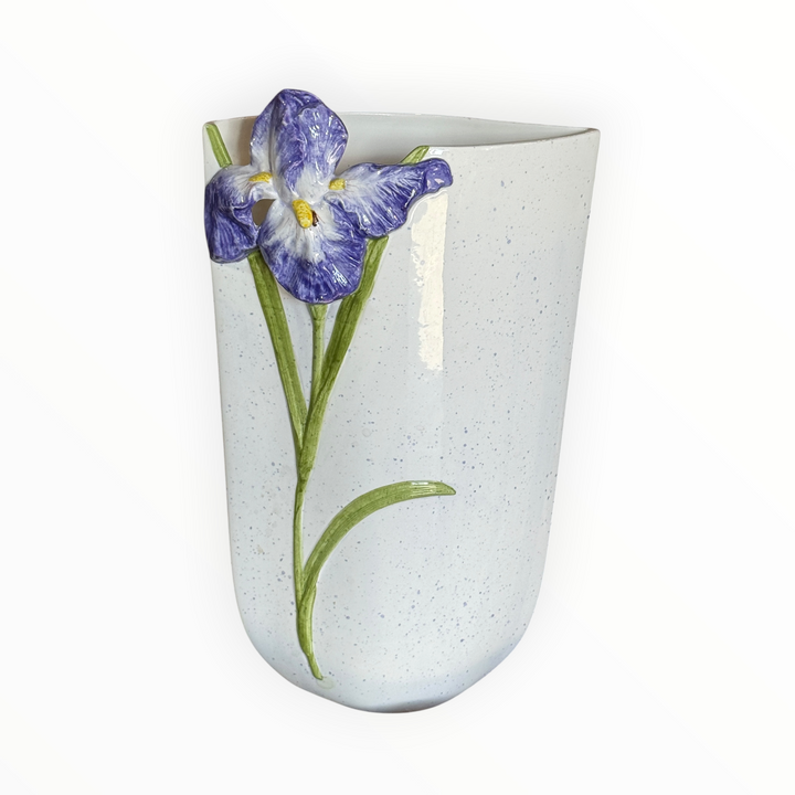 Ceramic Vase Purple Iris