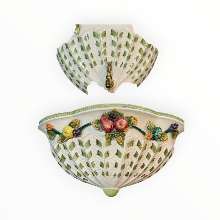 Two-piece Porcelain Lavabo Wall Fountain and Planter Set by Andrea by Sadek
