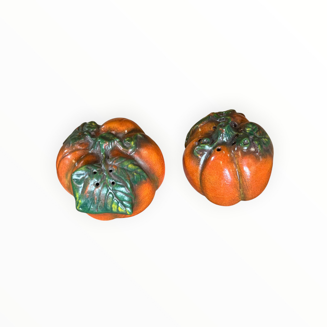 Vintage Ceramic Salt &amp; Pepper Pumpkins