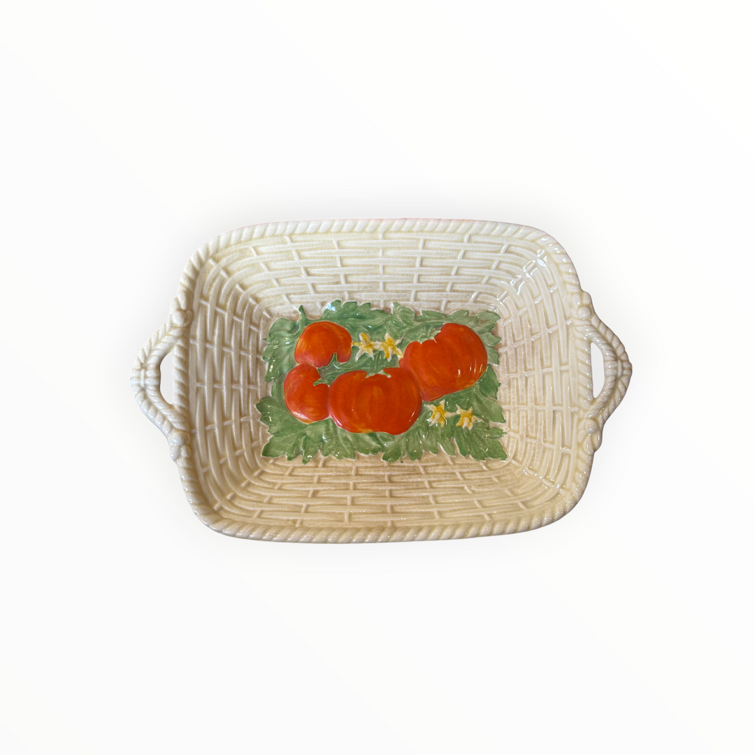 Vintage Royal Winton Grimwades Tomato Basket Weave Ceramic Bowl