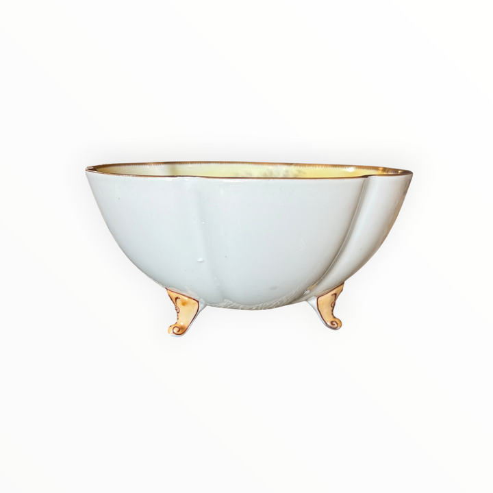 Footed Noritake Bowl - Autumn Sunset Painted