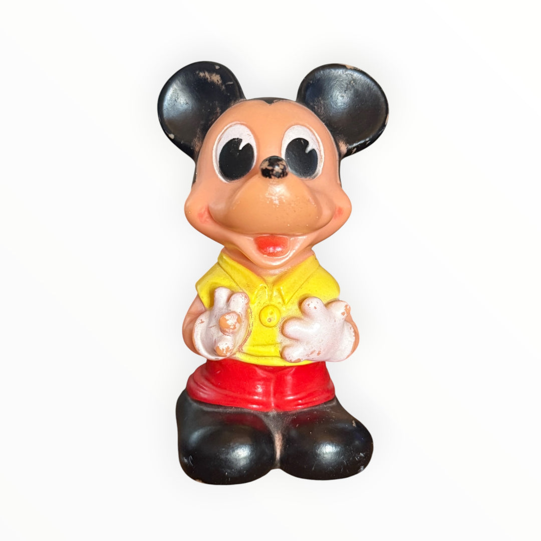 Vintage Mickey Mouse Rubber Squeaky Bath Toy 60s
