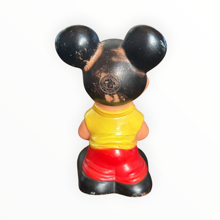 Vintage Mickey Mouse Rubber Squeaky Bath Toy 60s