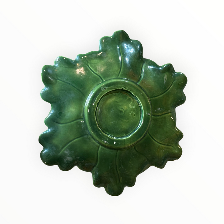 Vintage Handmade Ceramic Shallow Bowl