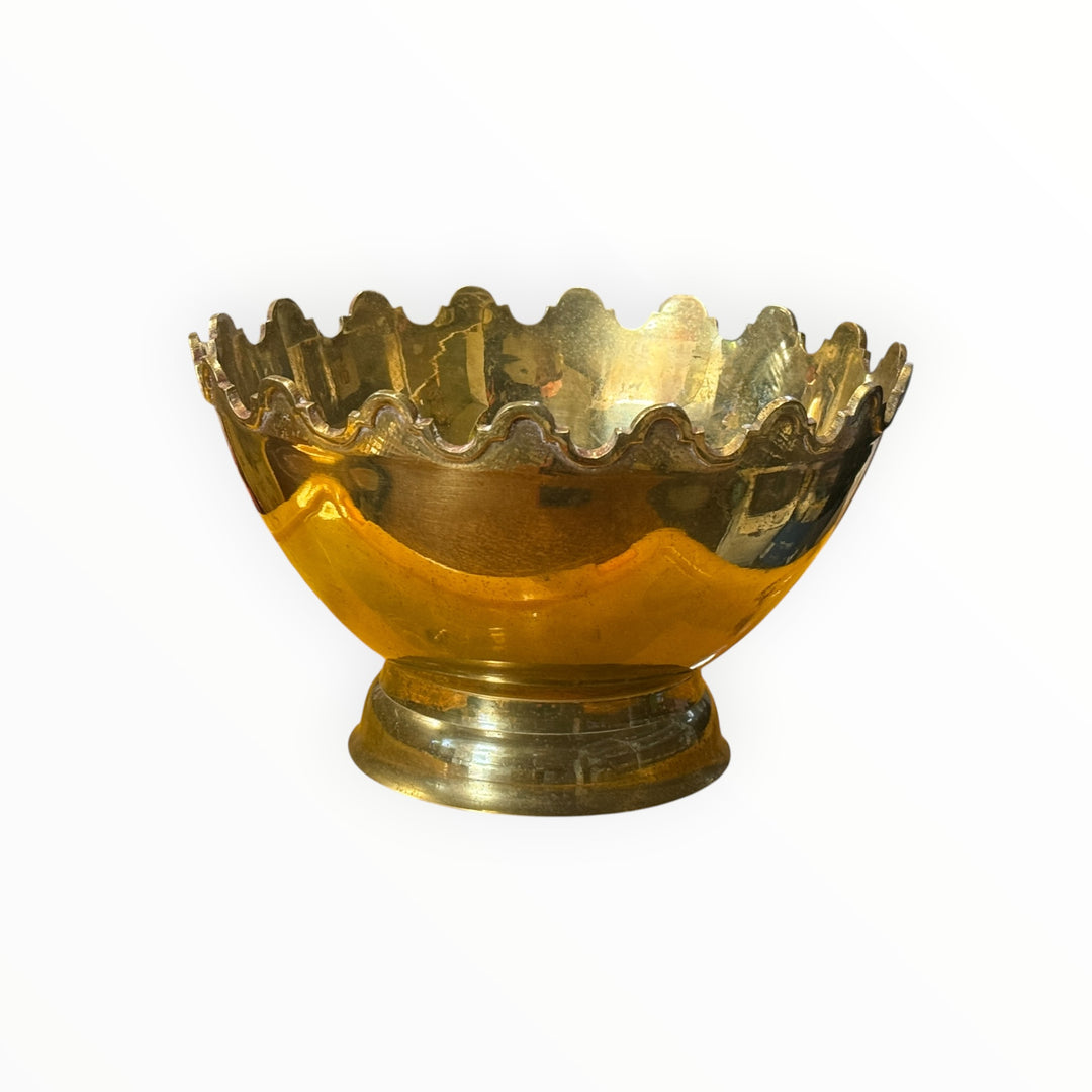 Scalloped Brass Bowl
