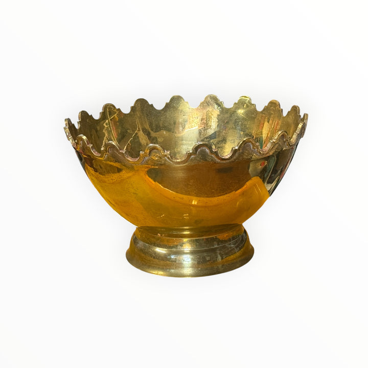Scalloped Brass Bowl