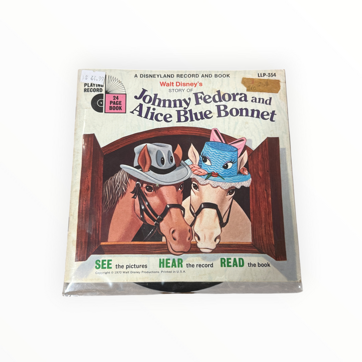 Disneyland Record &amp; Book Johnny Fedora and Alice Blue Bonnet 45pm