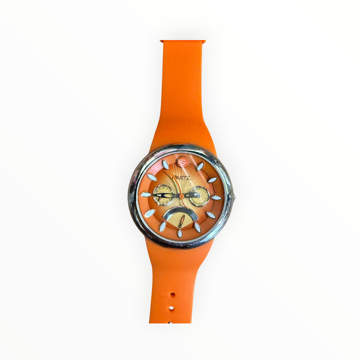 Philip Stein Fruitz Happy Hour Orange Watch – Silicone Strap