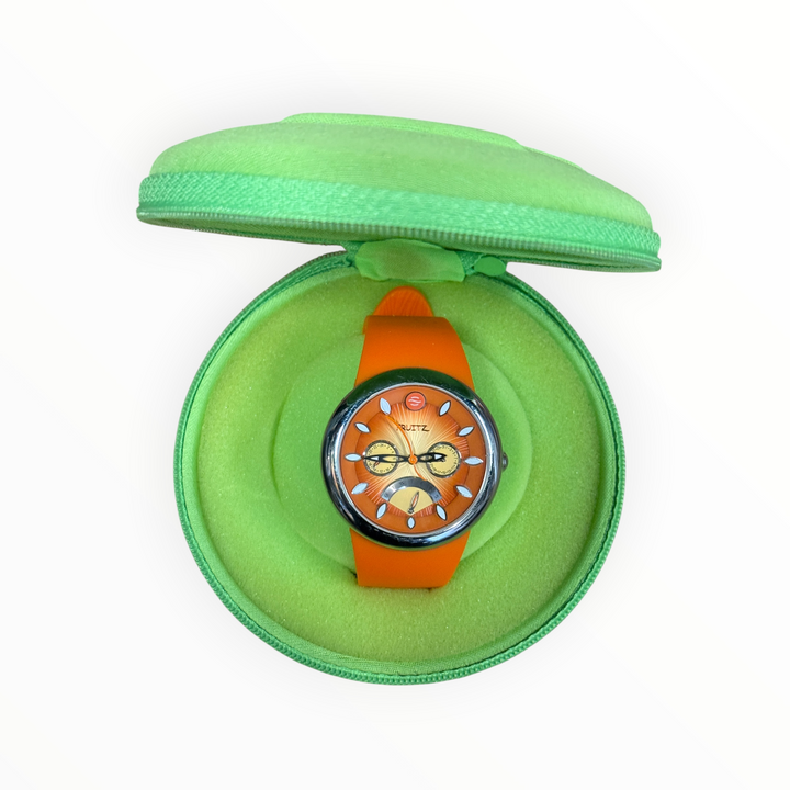 Philip Stein Fruitz Happy Hour Orange Watch – Silicone Strap
