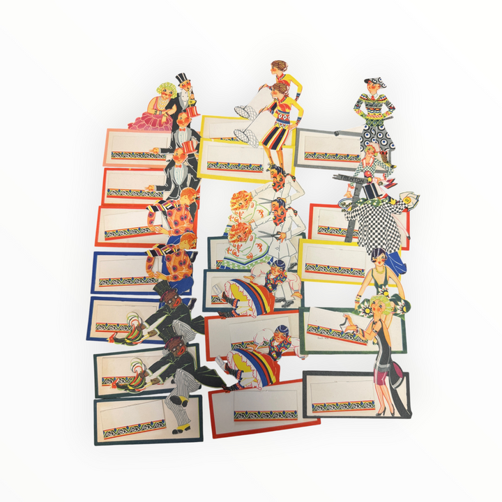 vintage Art Deco-style Die-cut Paper Place Cards and Bridge Tally Cards